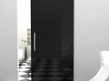Черная раздвижная дверь из стекла (230 х 110 см)